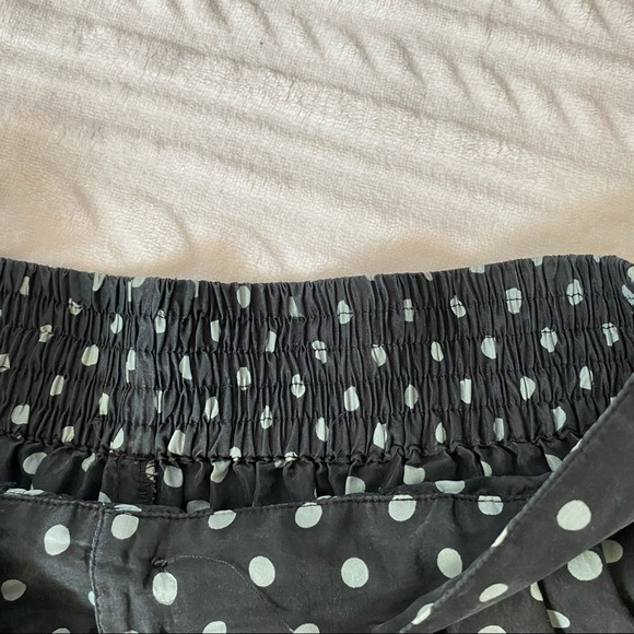 90S Polka Dot 100% Silk High-Waisted Shorts - Picture 7 of 9